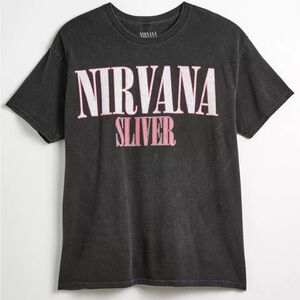 Urban Outfitters Nirvana Sliver Washed Cotton Graphic Tee